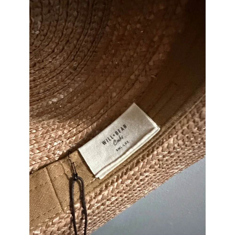 Will & Bear Little Harvey Amber Straw Boater‎ Hat One Size Kids